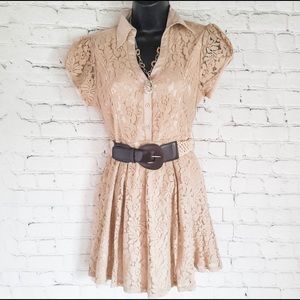 Lacey Belted Fall Dress